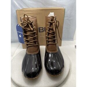 JBU Maplewood Water-Resistant Lace-up Boots, Brown, Women Size 10 Item#950